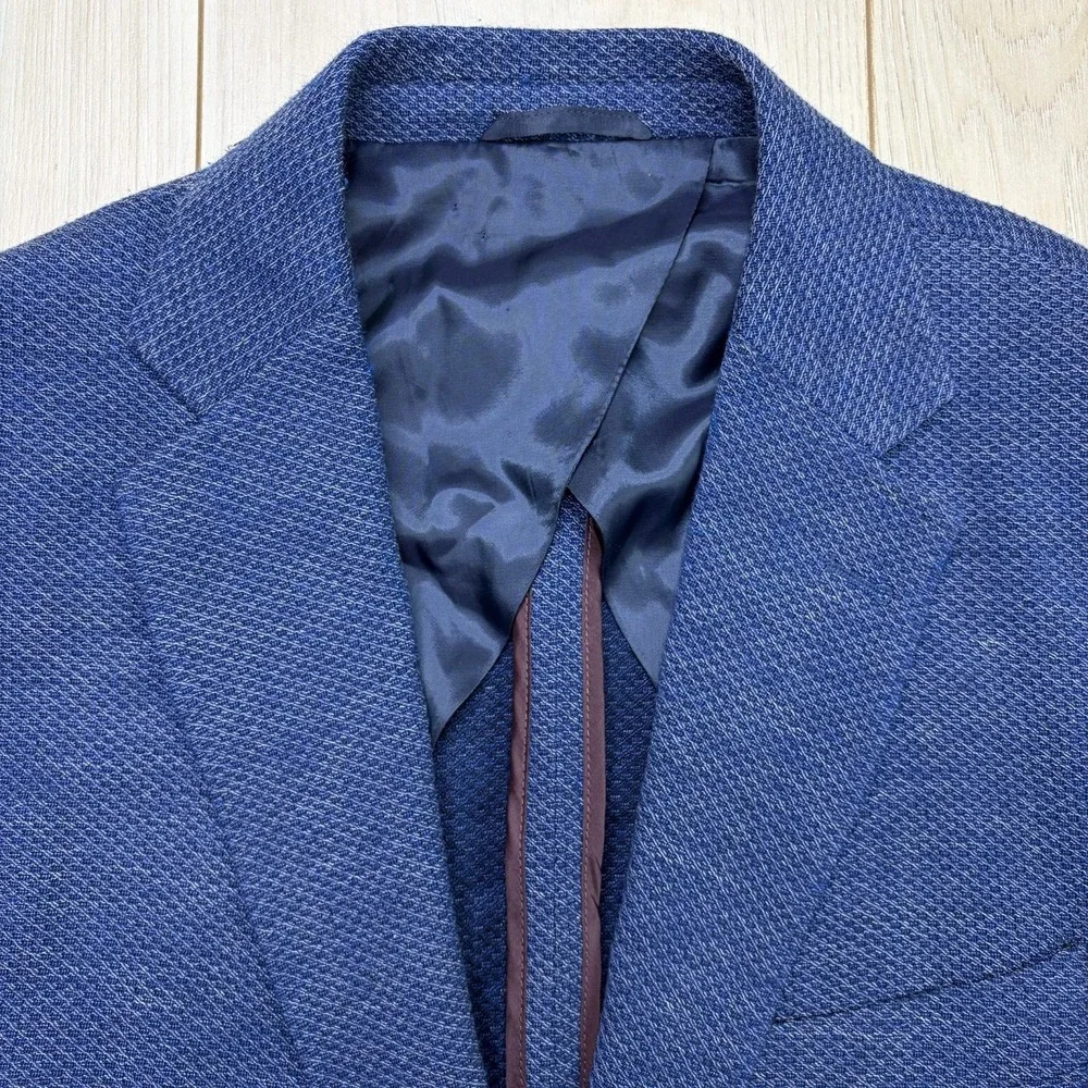 Rodd & Gunn Knit Unstructured MARLANE Wool Blend Blazer Mens Medium 38-40 Blue